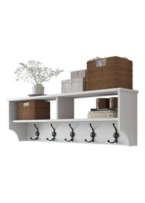 Woody Fashion, WOODY FASHION Garderobenleiste &raquo;P2 - 439 120 cm x 37.2 cm&laquo;, wei&szlig;, Spanplatte, B/H/T: 120 cm x 37,2 cm x 22,2 cm