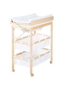 Roba, Roba Bade- und Wickelregal &raquo;Baby Pool, natur&laquo; bis 15 kg inkl. Wickelauflage weiss 47 cm, natur, Einheitsgr&ouml;&szlig;e, Bade- und Wickelregal