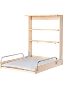 Roba, Roba Wickelregal &raquo;Wandwickelregal klappbar, inkl. Wickelunterlage Roba Style grau&laquo; bis 15 kg zur Montage an die Wand 67 cm, natur