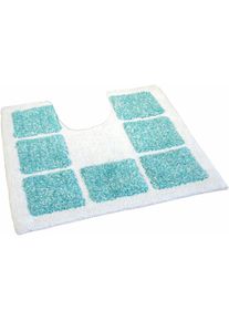 Mesana, Mesana Badematte &raquo;Karo Melange&laquo; H&ouml;he 15 mm rutschhemmend beschichtet fussbodenheizungsgeeignet modernes Design, mit Bord&uuml;re, rechteckig & 