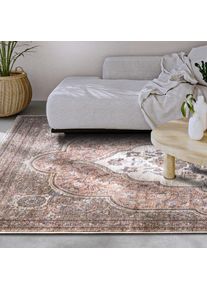 Villeroy & Boch Villeroy & Boch, Teppich &raquo;Renata&laquo; rechteckig 7 mm H&ouml;he L&auml;ufer, Orientalisch, Fransen, Wohnzimmer, Schlafzimmer, Vintage, rot,multifarben, Polyester, 7