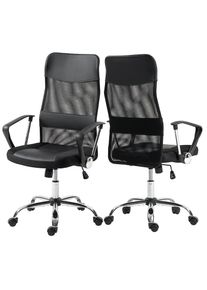 Duo Collection, B&uuml;rostuhl &raquo;Regensburg&laquo; () mit verchromten Fusskreuz, Chefsessel, schwarz, Kunstleder, Polypropylen, B/H/T: 60 cm