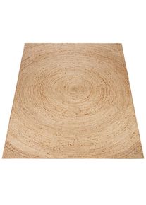 Paco Home, Teppich &raquo;Skive 687&laquo; rechteckig 13 mm H&ouml;he handgeflochten, Kreis Muster, Naturfaser, auch als L&auml;ufer, natur, Jute, 13 mm