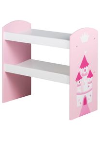 Roba, Roba Kinderregal &raquo;Krone, rosa/pink&laquo; inklusive 5 Stoffboxen in 2 Gr&ouml;ssen, rosa, MDF, B/H/T: 64 cm x 67 cm x 30 cm