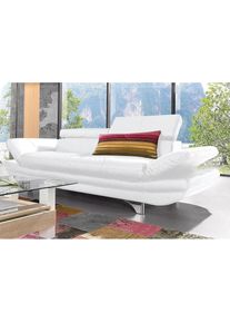 COTTA, COTTA Polstergarnitur &raquo;Enterprise&laquo; Set, Set bestehend aus: 2-Sitzer mit Kopfteilverstellung & Hocker, altwei&szlig;