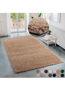Bruno Banani, Hochflor-Teppich &raquo;Shaggy Soft&laquo; rechteckig 30 mm H&ouml;he gewebt, Uni Farben, besonders weich und kuschelig, Kundenliebling, braun, 