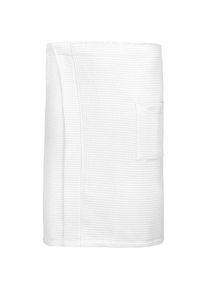 Vossen, Kilt &raquo;Will-L, ideal f&uuml;r Sauna & Spa&laquo; Saunakilt f&uuml;r Unisex,Waffelpiqu&eacute;-Struktur,reine Baumwolle, Druckkn&ouml;pfe, wei&szlig;, Waffelpiqu&eacute;