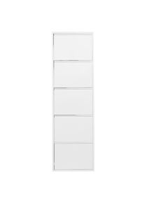 HEINE HOME, HEINE HOME Schuhschrank, silberfarben, Stahl, B/H/T: 50 cm x 169 cm x 15 cm