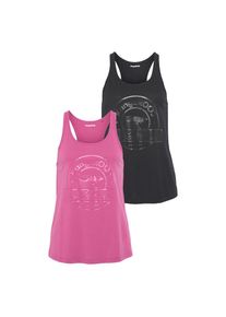 Kangaroos, Unisex, Kangaroos Sporttop 2 Stk., pink, schwarz, 34, Tanktop im Doppelpack von Kangaroos Sports