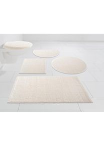 my home, my home Badematte &raquo;Dalia, Badvorleger, Badezimmer Teppich&laquo; H&ouml;he 4 mm fussbodenheizungsgeeignet strapazierf&auml;hig Baumwolle, Badteppich, 