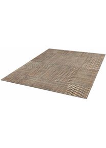 wash+dry by Kleen-Tex, wash+dry by Kleen-Tex Teppich &raquo;Canvas&laquo; rechteckig 9 mm H&ouml;he rutschhemmend, waschbar, Wohnzimmer, braun, Kunstfaser, 9 mm