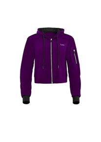 WINSHAPE, Unisex, Trainingsjacke &raquo;Functional Comfort One Pocket Jacket&laquo; J009C, schwarz plum, L, Mittellange, legere Jacke mit Zippertasche am linken 