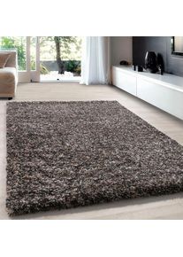 Ayyildiz Teppiche, Hochflor-Teppich &raquo;Enjoy Shaggy&laquo; rechteckig 50 mm H&ouml;he auch als L&auml;ufer, Shaggy, Langflor, meliert, Wohnzimmer, taupe, Kunstfaser, 50