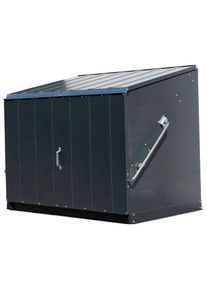 TRIMETALS Fahrradbox &raquo;Stowaway&laquo;, M&uuml;lltonnenbox f&uuml;r 2x240 l, Stahl, (BxTxH): 138x89x113 cm grau Aufbewahrungsboxen