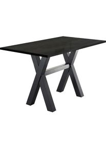 M&auml;usbacher M&Auml;USBACHER Bartisch, Gestell in X-Form (Breite 120, 140 oder 160 cm) schwarz schwarzstahl/schwarzstahlfarben + schwarzstahl
