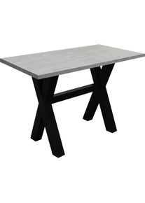M&auml;usbacher M&Auml;USBACHER Bartisch, Gestell in X-Form (Breite 120, 140 oder 160 cm) schwarz schwarzstahl/betonfarben + schwarzstahl