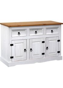 Home Affaire Kommode, im mexikanischen Landhaus-Stil wei&szlig; Wei&szlig;/Honig