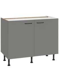 Optifit Unterschrank &raquo;Elga&laquo;, mit Soft-Close-Funktion, h&ouml;henverstellbare F&uuml;&szlig;e, Breite 100 cm grau basaltgrau/basaltgrau