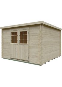 Kiehn-Holz Gartenhaus &raquo;Hummelsee 4&laquo; beige natur