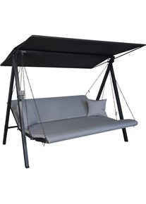 Angerer FREIZEITM&Ouml;BEL Hollywoodschaukel &raquo;Lounge Zip granit&laquo;, wetterfest grau hellgrau