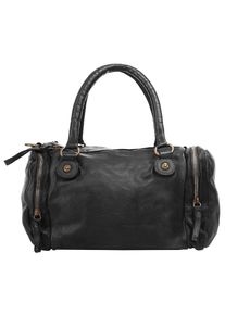 XZONE X-ZONE Henkeltasche, echt Leder, Made in Italy schwarz Taschen