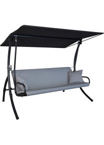 Angerer FREIZEITM&Ouml;BEL Hollywoodschaukel &raquo;Elegance Zip granit&laquo;, wetterfest grau hellgrau