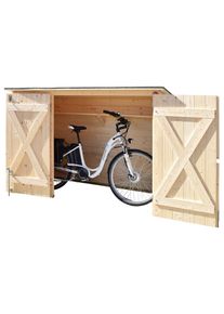 Weka Fahrradbox, M&uuml;lltonnenbox, BxTxH: 205x84x151 cm beige