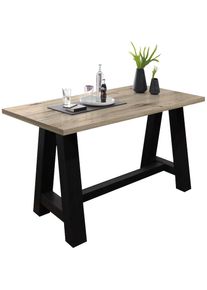 M&auml;usbacher M&Auml;USBACHER Bartisch, Gestell in A-Form (Breite 120, 140 oder 160 cm) schwarz schwarzstahl/sandeichefarben + schwarzstahl
