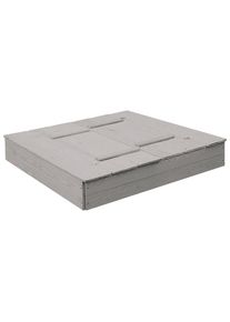 Roba&reg; Sandkasten, aufklappbar zu 2 B&auml;nken, HxBxT: 21, 5 x 127 x 123, 5 cm grau