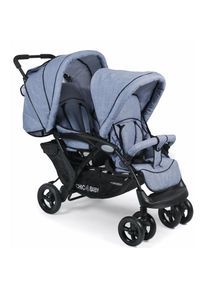CHIC 4 BABY CHIC4BABY Geschwisterwagen &raquo;Duo, hellblau&laquo;, mit feststellbaren Doppelschwenk-Vorderr&auml;dern blau Kinderwagen