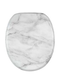 Sanilo, WC-Sitz &raquo;Marmor&laquo;, grau, MDF - Mitteldichte Holzfaserplatte