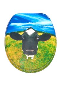 Sanilo, WC-Sitz &raquo;Kuhkopf&laquo;, gr&uuml;n, blau, schwarz, MDF - Mitteldichte Holzfaserplatte