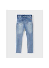 name it, Herren, Schlupfjeans &raquo;NKMROBIN DNMTHAYER SWE&laquo; l&auml;ssig geschnitten, Denim, Abriebeffekte, angesetztes B&uuml;ndchen, light, blau, denim, 134, N-Gr, 