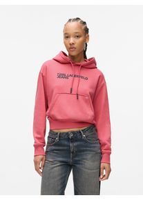 KARL LAGERFELD JEANS Sweatshirt Damen Gr&ouml;&szlig;e L himbeer / schwarz