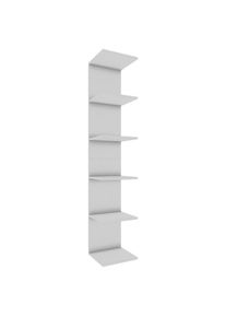 Mid.you Wandregal , Weiss , Holzwerkstoff , 6 F&auml;cher , 35x180x30 cm , stehend , Wohnzimmer, Regale, Wandregale