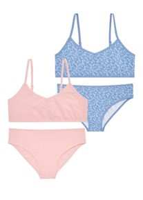 Petite Fleur Kids Set M&auml;dchen Gr&ouml;&szlig;e 134/140 blau / rosa / wei&szlig;