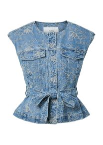 Y.A.S YAS Weste 'YASKARI' Damen Gr&ouml;&szlig;e XL blue denim / grau