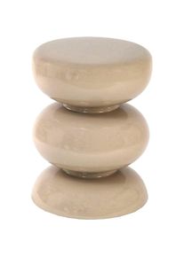 PAROLI, Beistelltisch gl&auml;nzende Pulverbeschichtung, creme, creme, creme, B/H/T: 36 cm x 46 cm x 36 cm