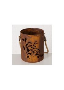 Boltze, Boltze Windlicht &raquo;Brinja 2 St&uuml;ck&laquo;, braun, Metall, B/H/T: 25 cm