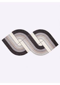 Salonloewe Witt Fussmatte, schwarz-wei&szlig;, Gr&ouml;&szlig;e 75x100 cm, 100% Polyamid. R&uuml;ckseite: 100% Gummi