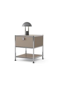 Tchibo - Beistelltisch Metall &raquo;Cn3&laquo; mit 1 Schublade - 40x40x46,5cm - taupe - Stahl / Aluminium / Kunststoff
