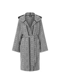 Herka Hamam-Bademantel mit Kapuze Schwarz-Wei&szlig; S