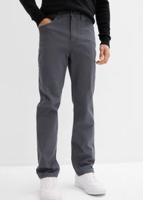 Classic Fit Stretch-Hose mit Komfortbund Straight in grau, Gr&ouml;sse 56, 98% Baumwolle, bonprix
