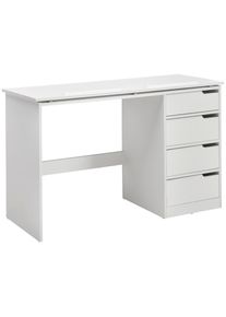 Mid.you Schreibtisch , Weiss , Holzwerkstoff , 4 Schublade(n) Schubladen , rechteckig , eckig , 120x74x48 cm , Stauraum , B&uuml;rom&ouml;bel, Schreibtische, B&uuml;rotische