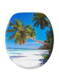 Sanilo, WC-Sitz &raquo;Karibik&laquo;, blau, sand, gr&uuml;n, MDF - Mitteldichte Holzfaserplatte