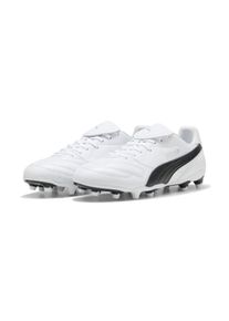 Puma, Unisex, Puma Fussballschuh &raquo;KING LIGA FG/AG&laquo; f&uuml;r Rasenpl&auml;tze, Puma wei&szlig;, Puma schwarz, 44, Breite: Regul&auml;r
