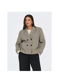 Only Carmakoma, Unisex, Only CARMAKOMA Kurzjacke &raquo;CARFREJA LIFE SHORT DB JACKET OTW NOOS&laquo;, mocha meringue detail:melange, 46, Modische Kurzjacke von 