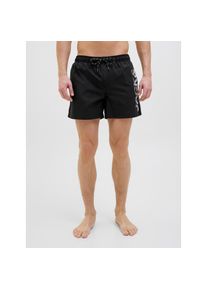 Jack & Jones Jack & Jones, Herren, Badeshorts &raquo;JPSTMAUI JJSWIM SPLICE LOGO AKM SN&laquo;, schwarz, XS, N-Gr, Moderne Badeshort von Jack & Jones