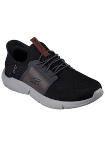 Skechers, Herren, Slip-On Sneaker &raquo;INGRAM-BRACKETT&laquo; Slipper, Trainingsschuh, Freizeitschuh in veganer Verarbeitung, schwarz, grau, 44, Mit praktischer