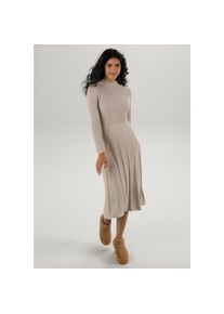 Aniston Selected, Unisex, Aniston SELECTED Strickkleid mit Zopfstrickmuster, beige, 40, N-Gr, Unifarbenes Strickkleid